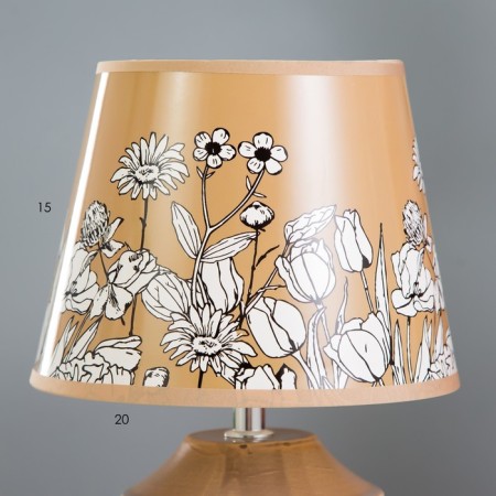 Table lamp "Flowers" E14 15W gray mix 20x20x32 cm Risalux-3