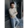 Jumper male ise, size 54, beige color