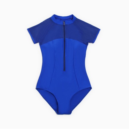 Women's swimsuit Minaku with zipper is blue, size 44-8