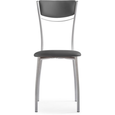 GOKI Metal/Ecokozha, Gray/Gray chair 40x53x89 cm-1