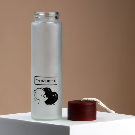 Water bottle "You are lovely", glass, 350 ml-3