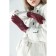 Gloves are female, dimensionless, without insulation, burgundy color