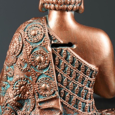 Piggy bank "Buddha Medium" copper, 20x11x29cm-3