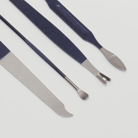 Manicure set, 9 items, in case, blue color-5