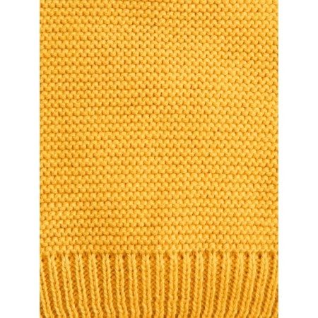 A cap on ties with pompons Children's Amarobaby Pure Love Pompony, with a lining, size 42-44 cm, yellow color-5