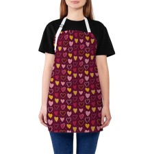 Apron of a kitchen with a photo print “Abundance of love”, adjustable, size OS