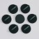 PinneApple makeup sponge, set - 7 pcs, d = 5.5 cm, with a holder, in a case, emerald color