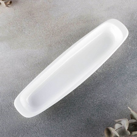 Porcelain dish, 28 × 7.5 cm, white color-1