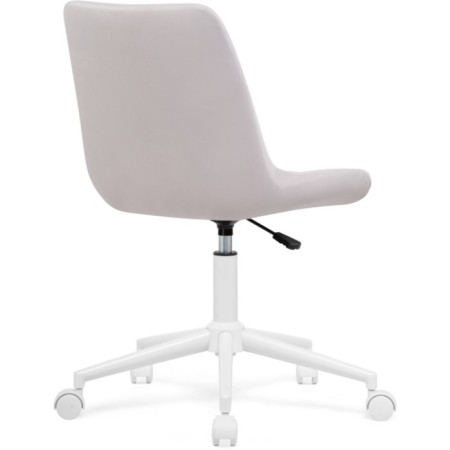 Computer chair Chester Metal/velor, white/milk 49x60x84 cm-4