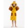 Terry robe for a boy, height 122-128 cm, yellow color