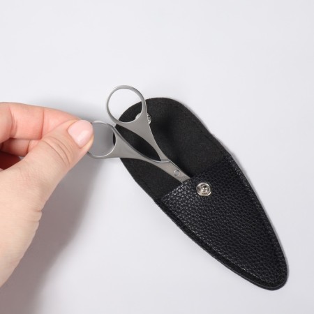 Case for storing manicure tools, on a button, 10 × 5 × 0.8 cm, black color-3
