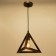 Lamp Bayerlux suspension Bayerlux "Pyramid" 1x40W E27 black and gold 16x16x16-116 cm
