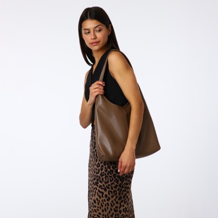 Women's bag on the magnet Textura, medium size, cosmetic bag, brown color-8