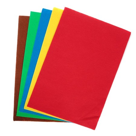 Fetr Color Soft A4 DEVENTE. "Bright colors" 5 colors, 5 sheets, thickness 1 mm-1