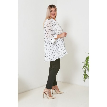 Women's tunic, size 62, white color-3