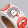 Stick Paper "Snowman and Snowflakes" d = 2.5 cm 500 pcs in the roll