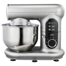 Миксер jvc JK-MX515, планетарный, 1000 Вт, 5 л, 6 скоростей, 3 насадки, серебристый