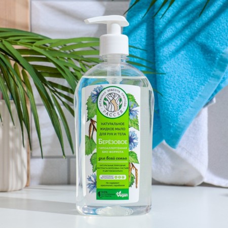Liquid soap "dispersion" for the hands and body birch, 500 ml*12