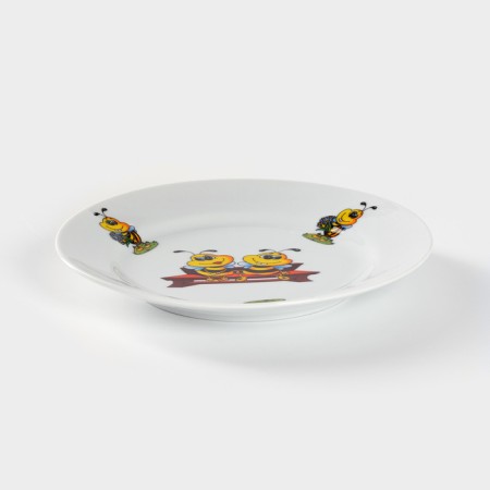 Porcelain plate "Bees", D = 17.5 cm-1