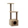 House for cats with a claw, with two shelves, jute, 37 x 37 x 111 cm, beige