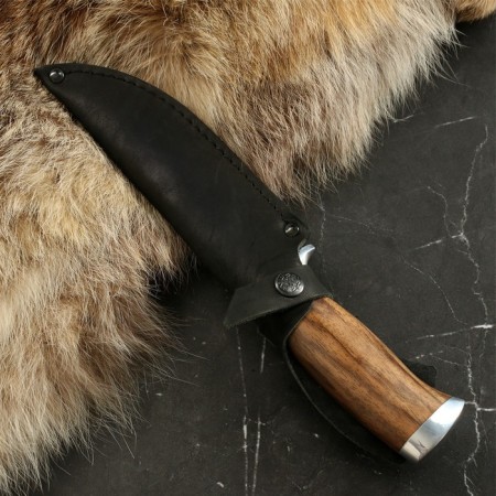 Tourist knife "Raven" steel - damask, handle - nut-3
