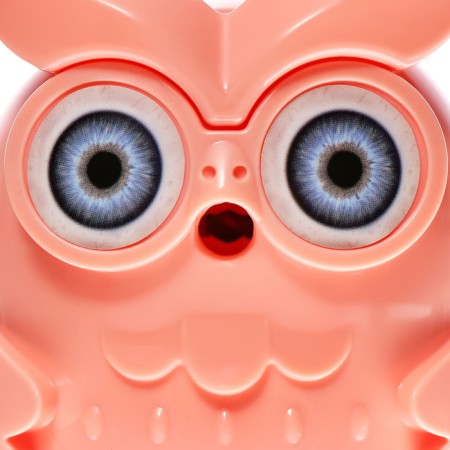 Mechanical sharpener with container owl peach-15