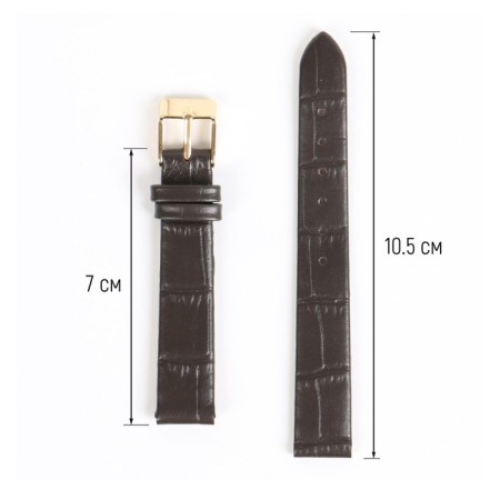 Watch strap, female, 14 mm, harness 70 mm, larynx 105 mm, genuine leather-2