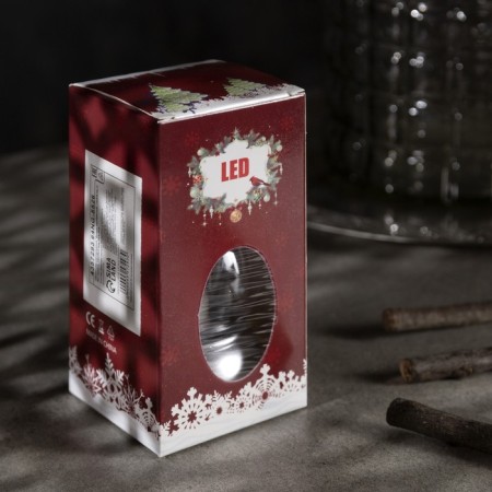 LED figure "Silver Lantern" 8 × 12 × 6 cm, plastic, batteries AG13x3, glow warm white-3