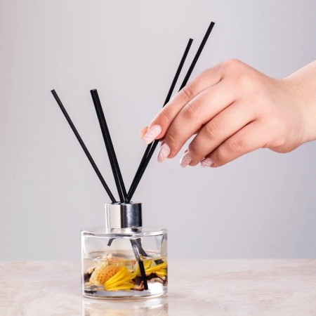 A set of fiber sticks for aromatic diffuser, 25x0.3 cm, 10 pieces, black-2