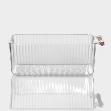Storage container with handle LADOM "Crystal", 34 × 18.3 × 12 cm, transparent-4