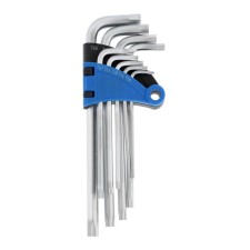 A set of tundra keys, Torx Tamper, elongated, CRV, TT10 - TT50, 9 pcs.