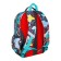 Youth backpack 43 x 29 x 18 cm, ergonomic back, Across 155, black/turquoise/multi-colored 155-2