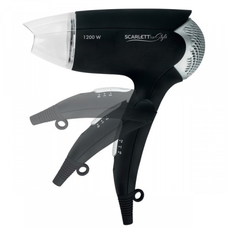 Claus Scarlett SC-HD70IT02, folding, 1200 W, 2 modes, 1 nozzle, cord 1.7 m-2