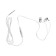 Nausiki Byz S872, wired, vacuum, 3.5 mm, 1.2 m, white