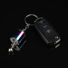 Cartage keychain, gearbox, metal, mother -of -pearl