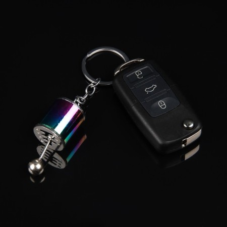 Cartage keychain, gearbox, metal, mother -of -pearl