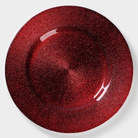 Black dining plate Magistro "Caramel. Red ", d = 27 cm, red color