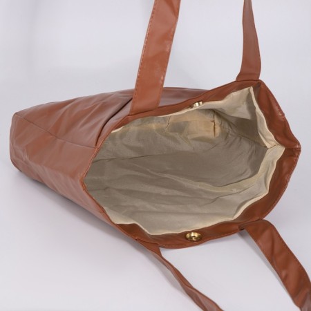 Shopper bag on magnet, brown color-4