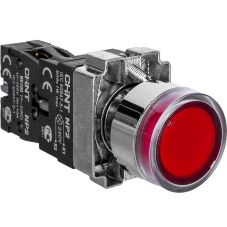 Controlling button Chint 573832 NP2-BW3461, 230 V, IP40, Red color