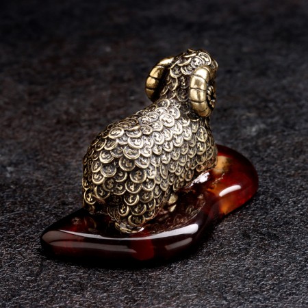 Souvenir "Baran Cash", Brass, Amber-2