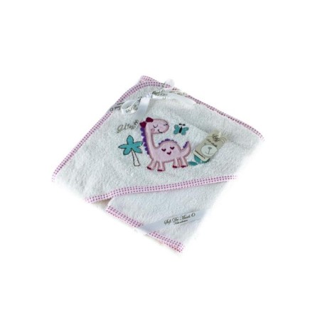 Fanny Dino corner towel, size 80x80 cm, white color-1
