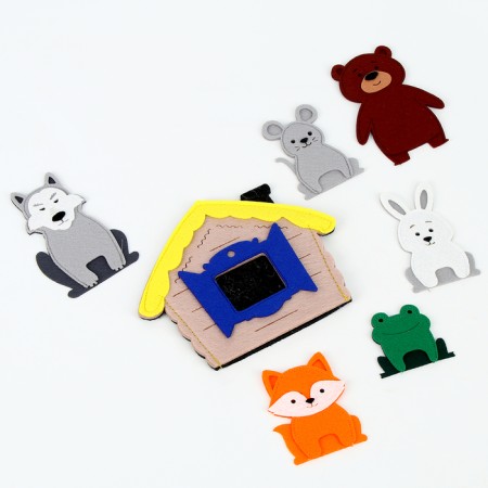 Table theater "Set 5 in 1: bun, turnip, chicken pockmarked, teremok, Masha and the bear"-2