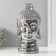 Souvenir ceramics "Buddha's head" silver 15x15x29 cm