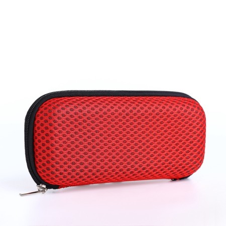 Lightning glass case, length 15 cm, red color