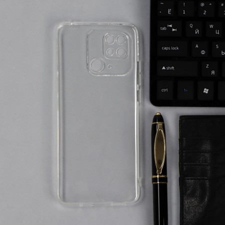 Krutoff cover for Xiaomi Redmi 10c, silicone, transparent-1
