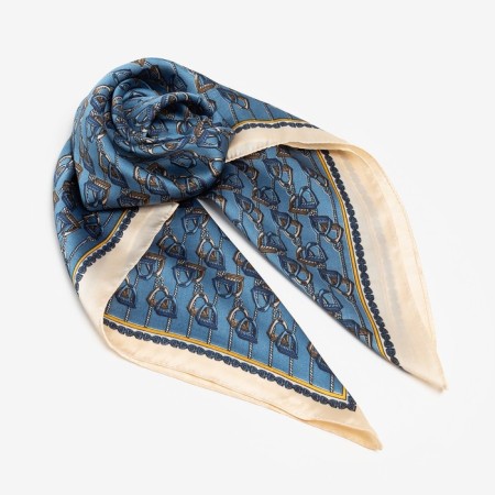 Women's scarf minku rr 70*70 cm, blue color