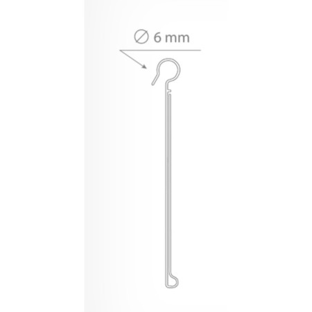 Bulbed holder for a hook, hinged, 5 × 4 cm, transparent color-3
