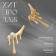 Earrings with pearls "abstraction" reverence, color gold