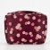 Cosmetic bag with lightning, burgundy color