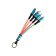 Cable keychain 3 in 1, microUSB/type -C/Lightning - usb, 2.4 a, multi -colored